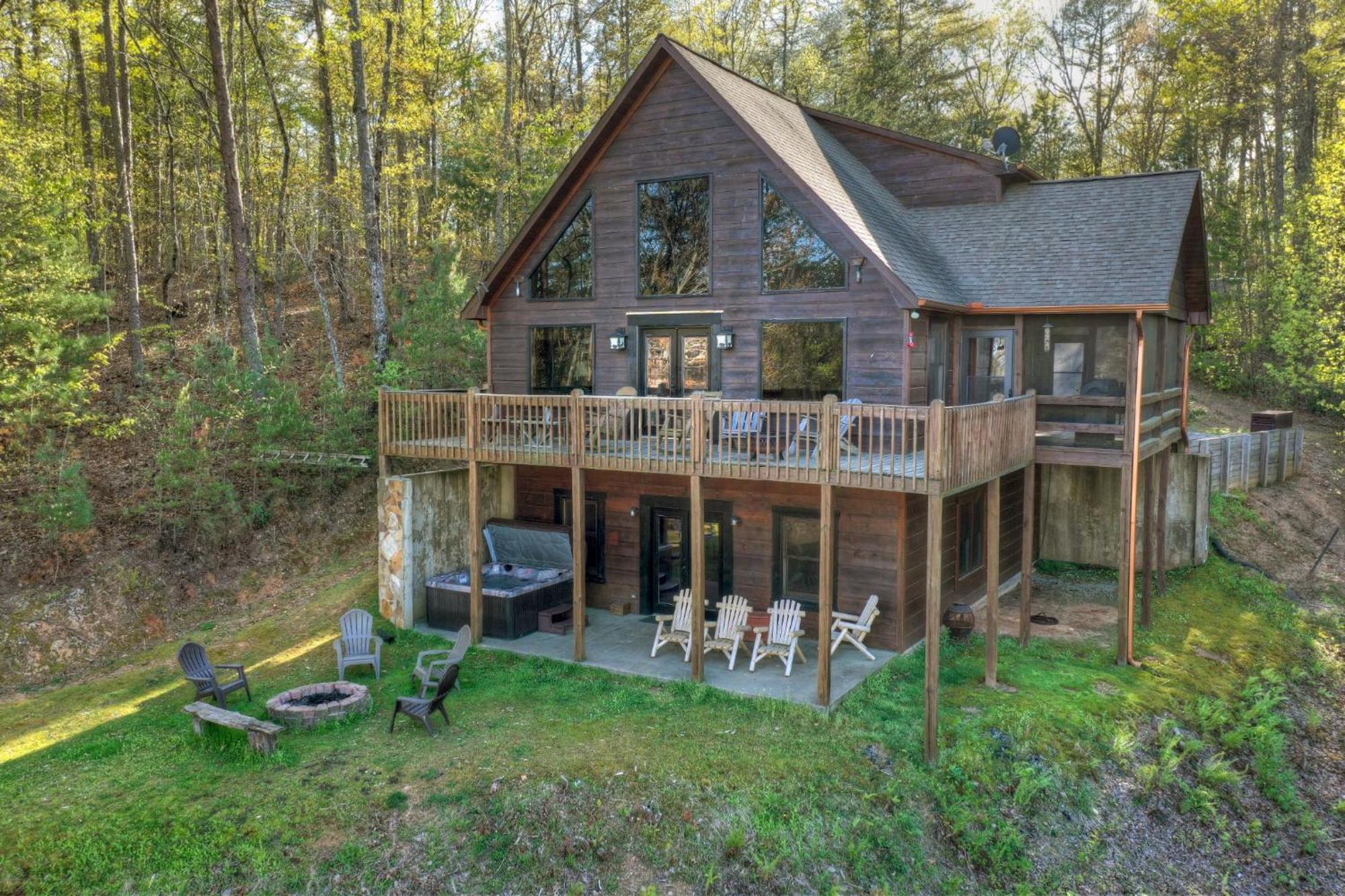The View Sweeping Mountain Views Gas Fireplace Game Room Hot Tub 蓝岭 外观 照片